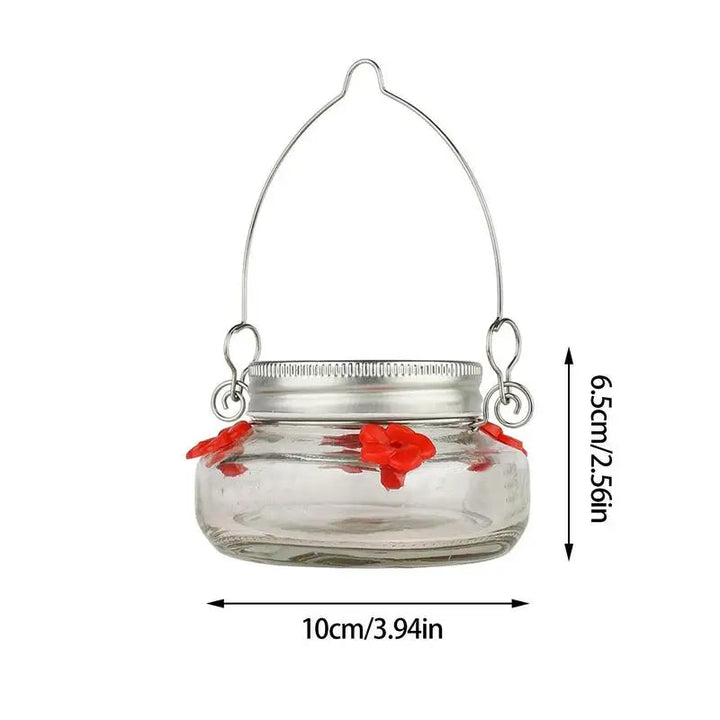 Clear Flower Shaped Hummingbird Feeder