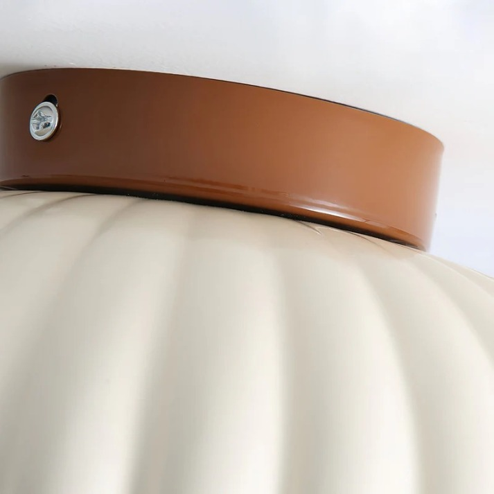 Modern Glass and Metal Flush Mount Ceiling Light for Hallways