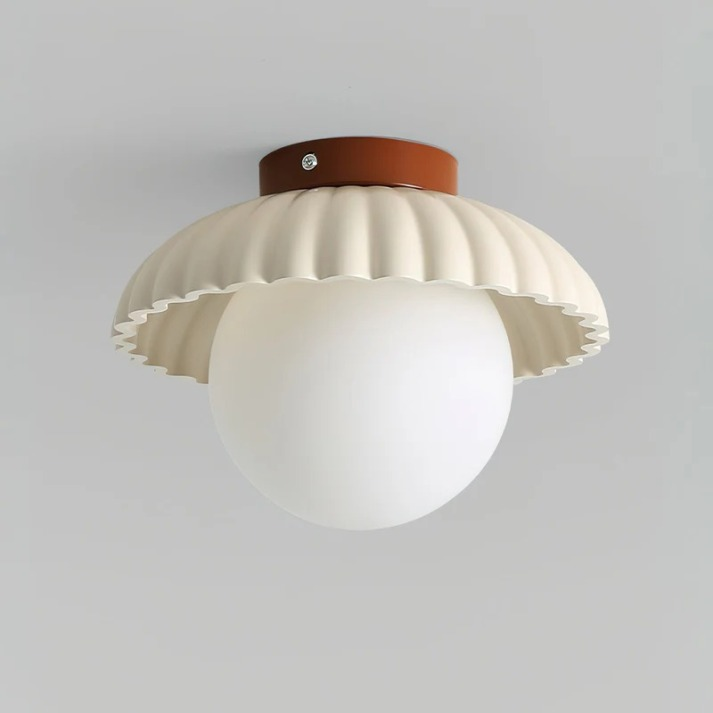 Modern Glass and Metal Flush Mount Ceiling Light for Hallways