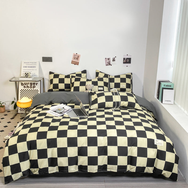 Patterned Grid Bedding Set for Stylish Home Decor-Orizon Depot