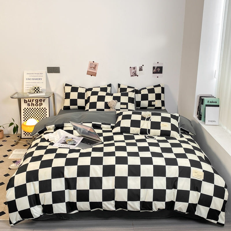 Patterned Grid Bedding Set for Stylish Home Decor-Orizon Depot