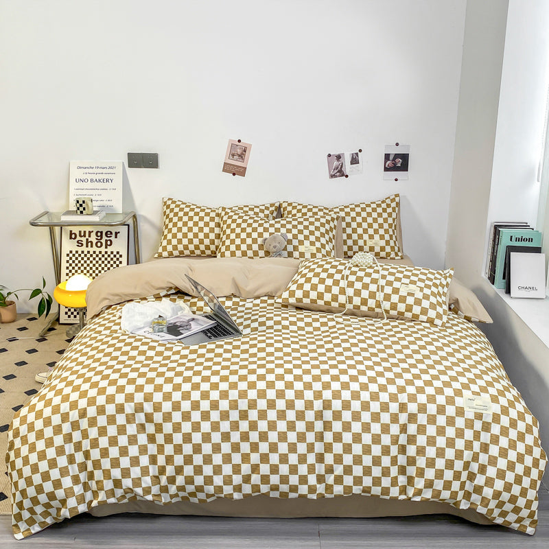 Patterned Grid Bedding Set for Stylish Home Decor-Orizon Depot