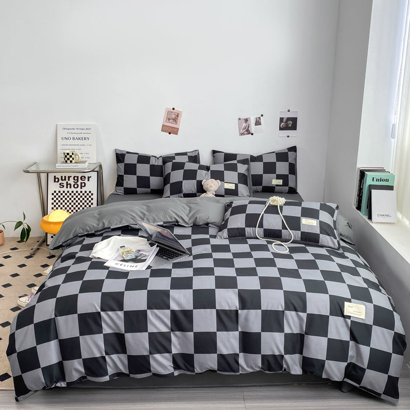 Patterned Grid Bedding Set for Stylish Home Decor-Orizon Depot