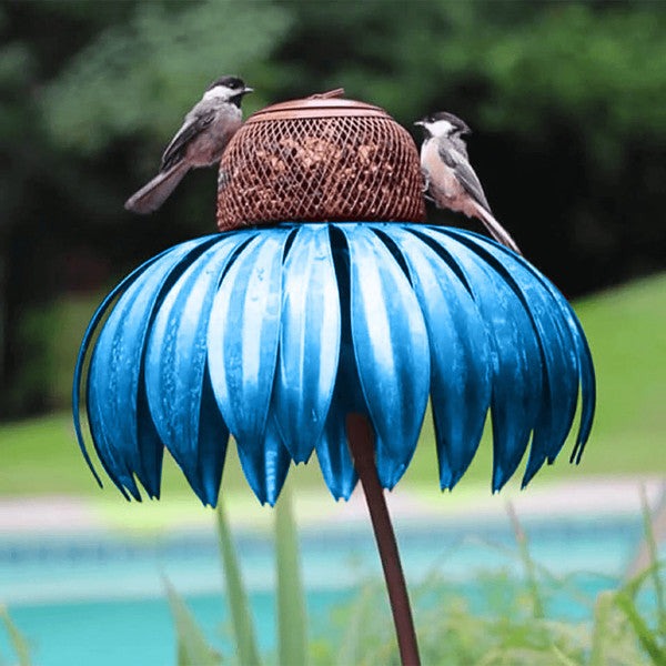 SEO Title: Coneflower-Shaped Bird Feeder for Backyard Birdwatching