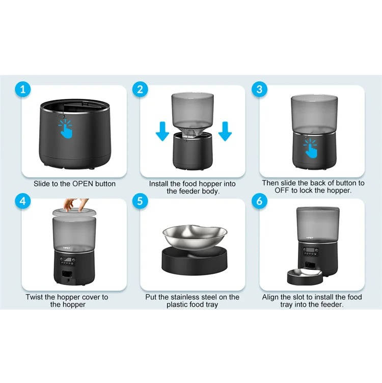 Automatic Smart Pet Feeder for Cats and Dogs