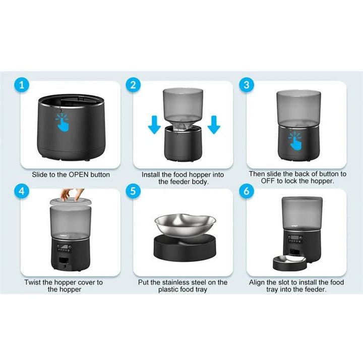 Automatic Smart Pet Feeder for Cats and Dogs
