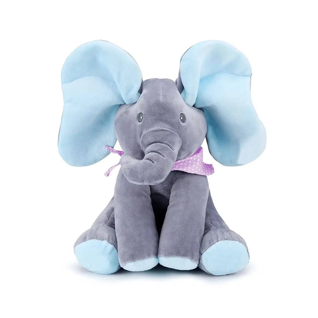 Interactive Peek-a-Boo Elephant Plush Toy for Kids