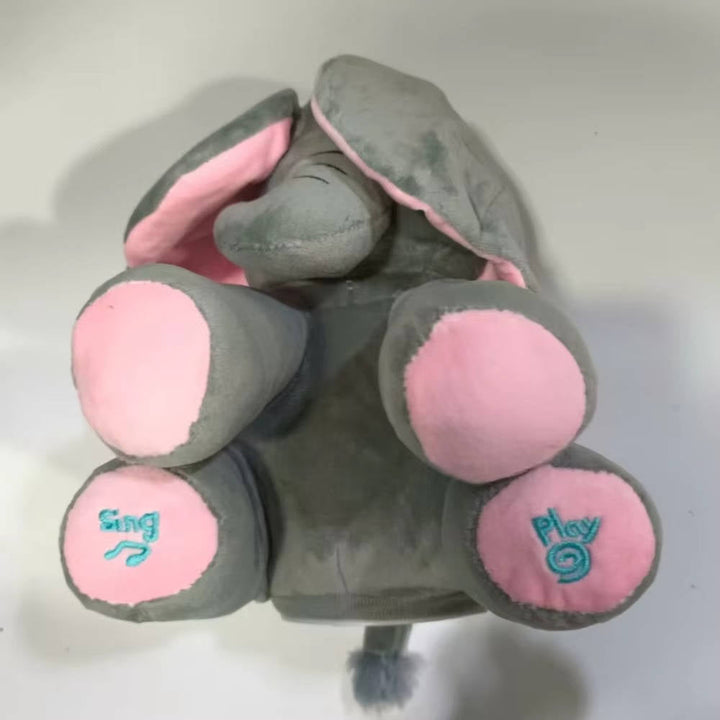 Interactive Peek-a-Boo Elephant Plush Toy for Kids