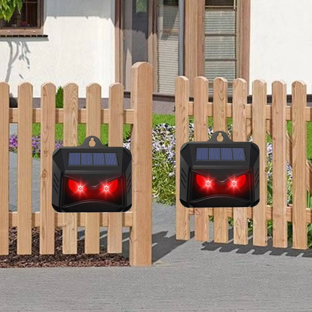 2-Pack Solar Ultrasonic Animal Repellent Devices