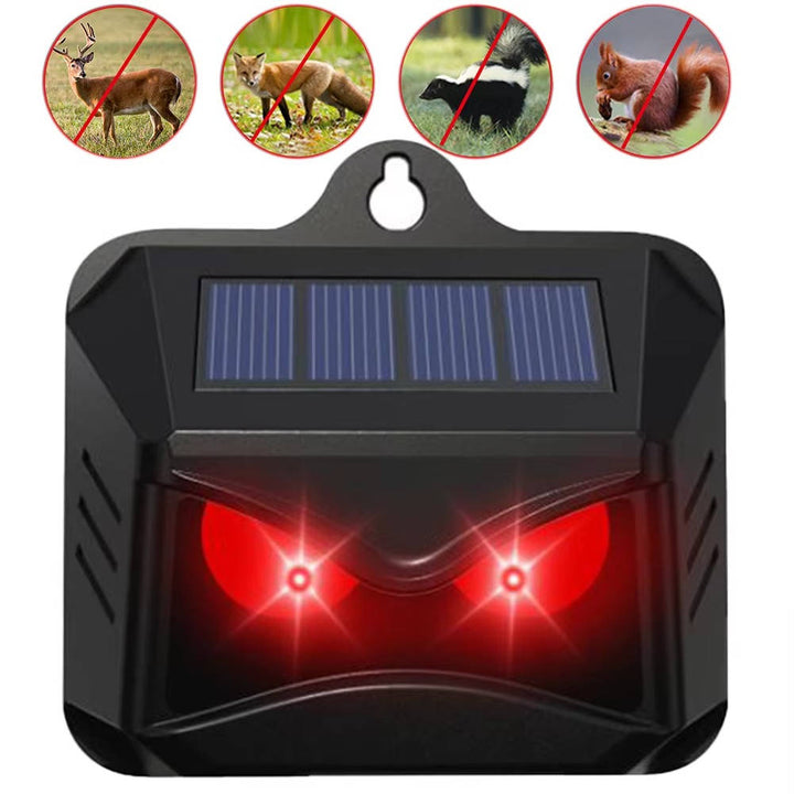 2-Pack Solar Ultrasonic Animal Repellent Devices