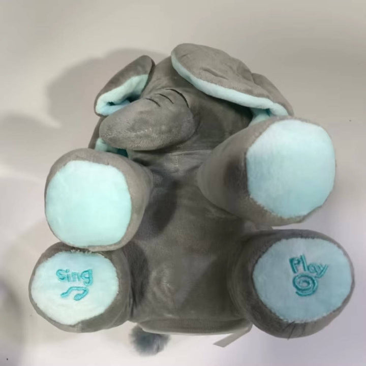 Interactive Peek-a-Boo Elephant Plush Toy for Kids