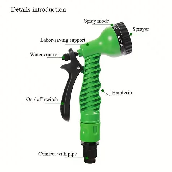 Expandable Garden Water Hose - Durable, Lightweight, and Flexible