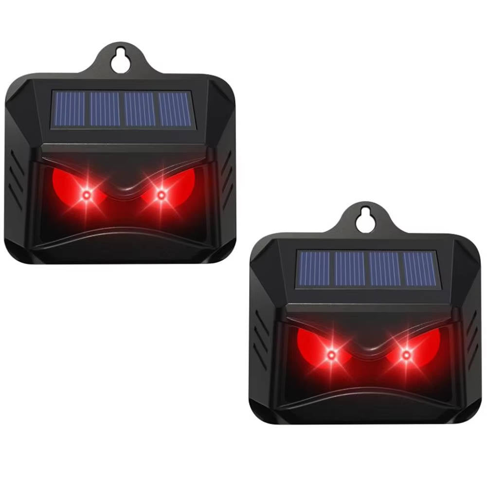 2-Pack Solar Ultrasonic Animal Repellent Devices