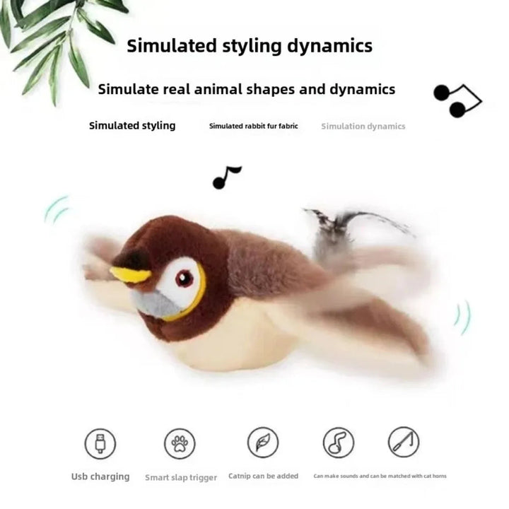 Engaging Flapping Bird Toy for Cats - Interactive Playtime Fun