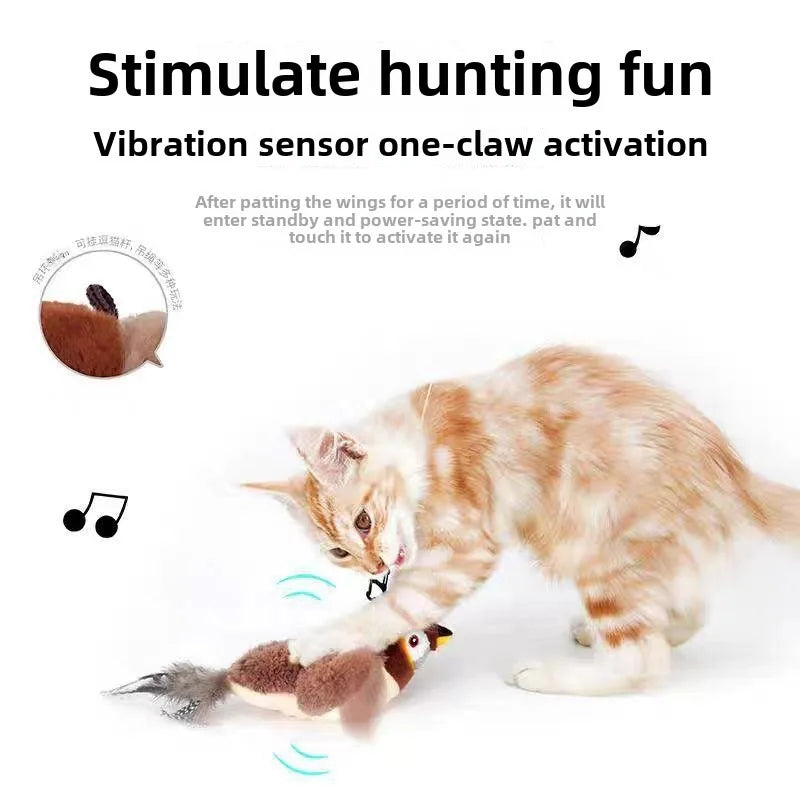 Engaging Flapping Bird Toy for Cats - Interactive Playtime Fun