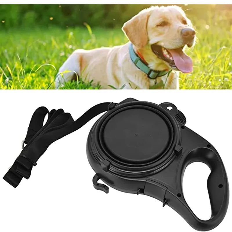 4-in-1 Multifunctional Dog Leash with Water Bottle and Food Bowl