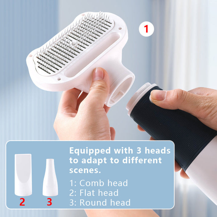 3-in-1 Pet Hair Dryer and Grooming Brush for Easy Grooming