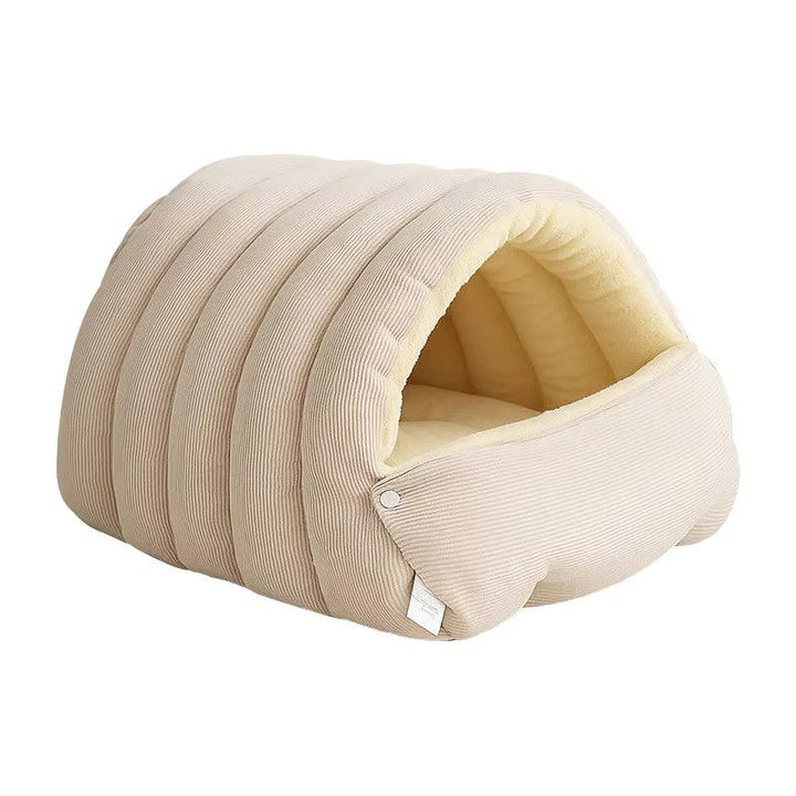 Washable Winter Closed Cat Bed with Removable Cover