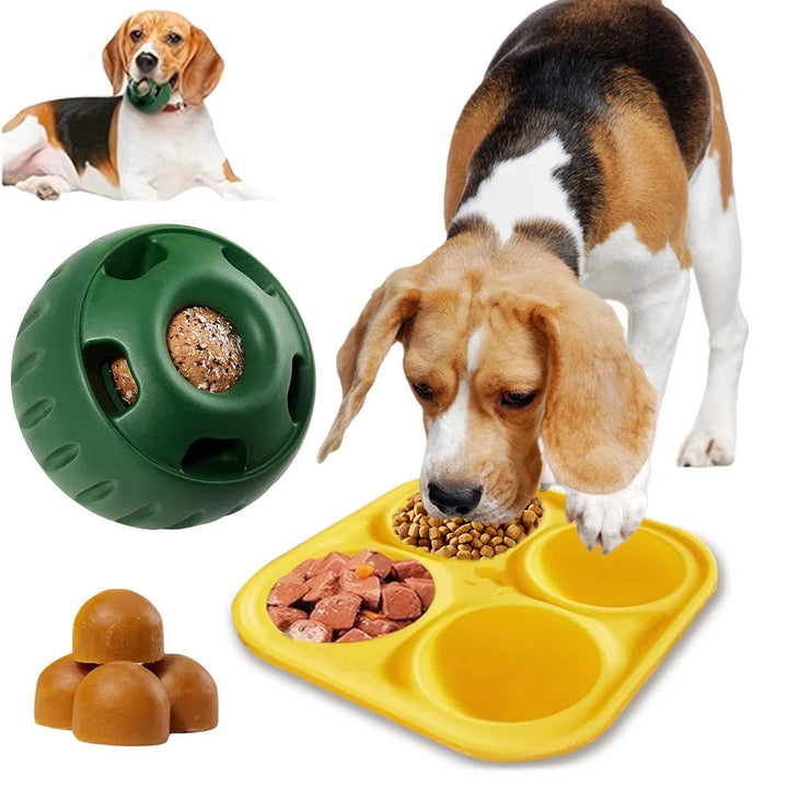 Silicone Slow Feeder and Refillable Chew Toy for Dogs