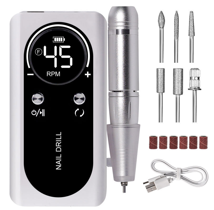 Professional 45000RPM Portable Electric Nail File with Rechargeable Battery-Orizon Depot