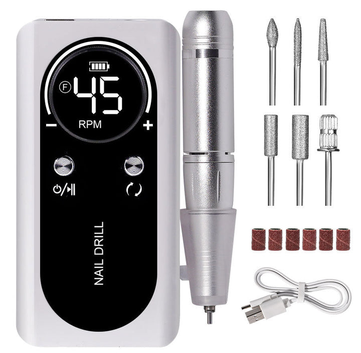 Professional 45000RPM Portable Electric Nail File with Rechargeable Battery-Orizon Depot