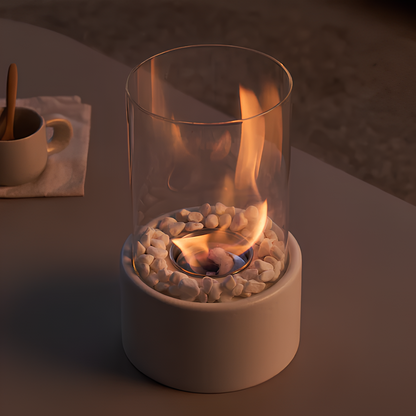 Stylish Ambient Table Lamp with Decorative Flame Effect