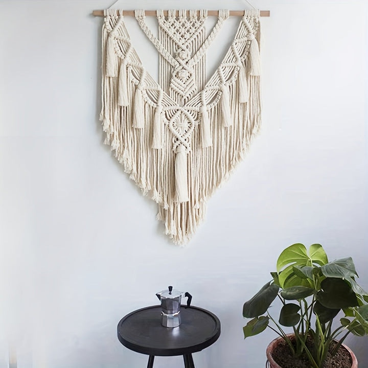 Handcrafted Bohemian Macrame Wall Hanging | Woven Tapestry Decor