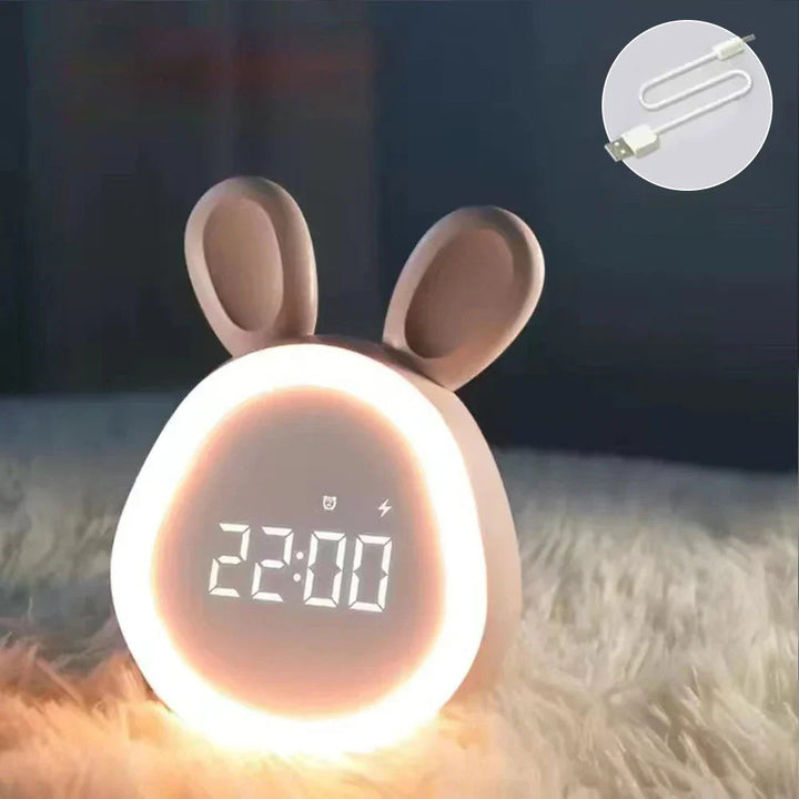 Cute Kids Alarm Clock with Night Light & Adjustable Brightness-Orizon Depot