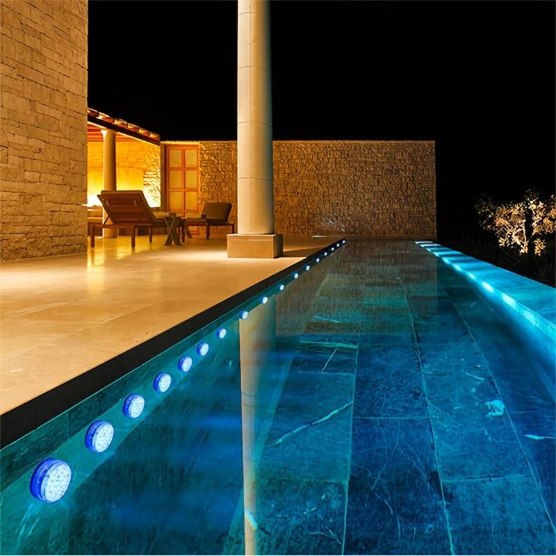 Underwater Pool Lighting with 10 LED Lights for Enhanced Ambiance-Orizon Depot