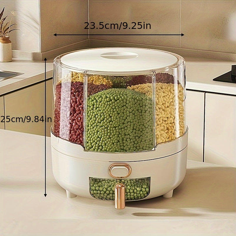 360° Rotating Airtight Food Storage Container | Large Grain & Cereal Dispenser-Orizon Depot
