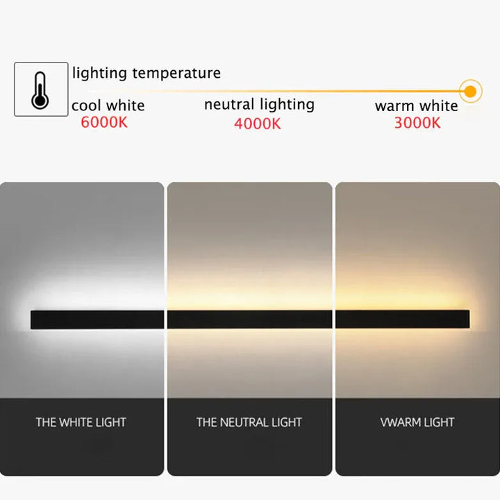 Linear Black Minimalist LED Outdoor Wall Light-Orizon Depot