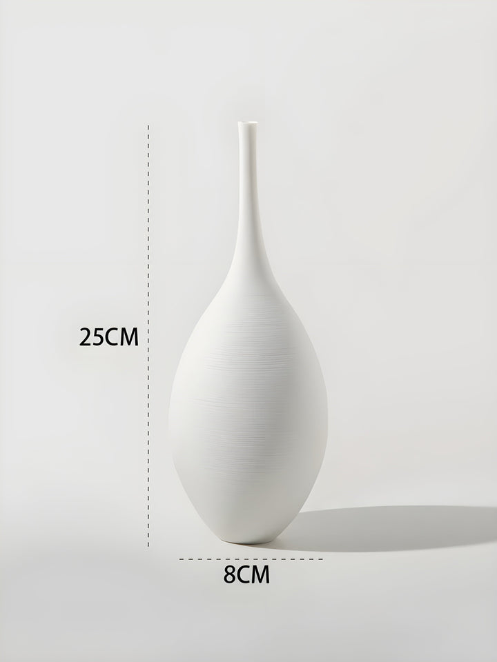 Minimalistic Handcrafted Ceramic Zen Vase for Home Decor-Orizon Depot