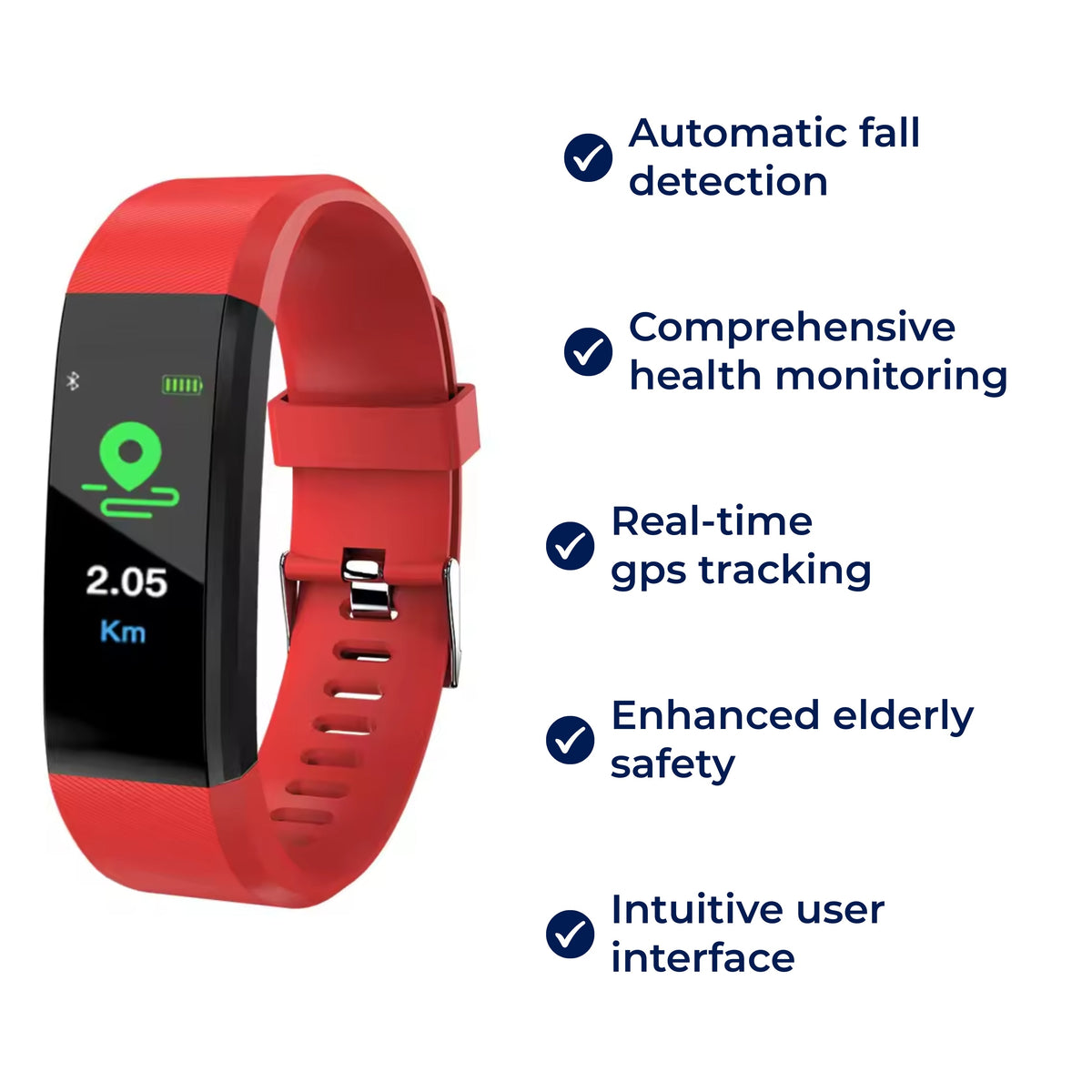 Elderly Smartwatch with Fall Detection, Health Monitoring & GPS