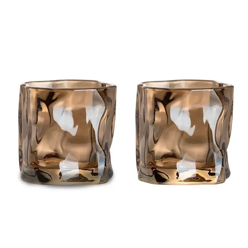 Elegant Glacier Ripple Whisky Glass - Perfect for Any Occasion-Orizon Depot