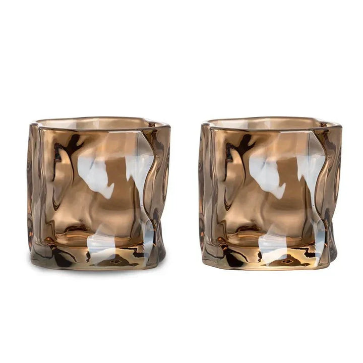 Elegant Glacier Ripple Whisky Glass - Perfect for Any Occasion-Orizon Depot