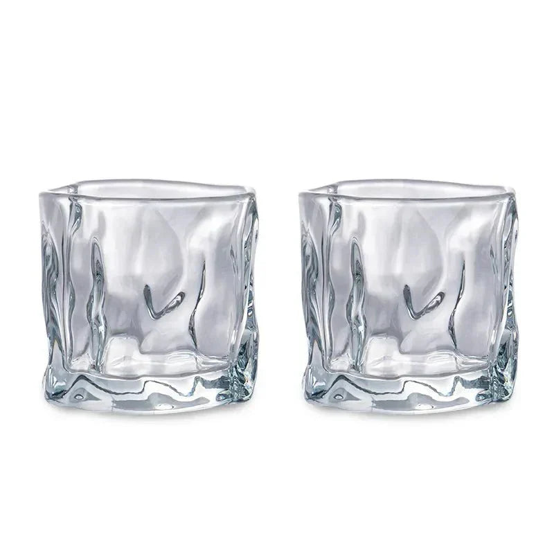 Elegant Glacier Ripple Whisky Glass - Perfect for Any Occasion-Orizon Depot