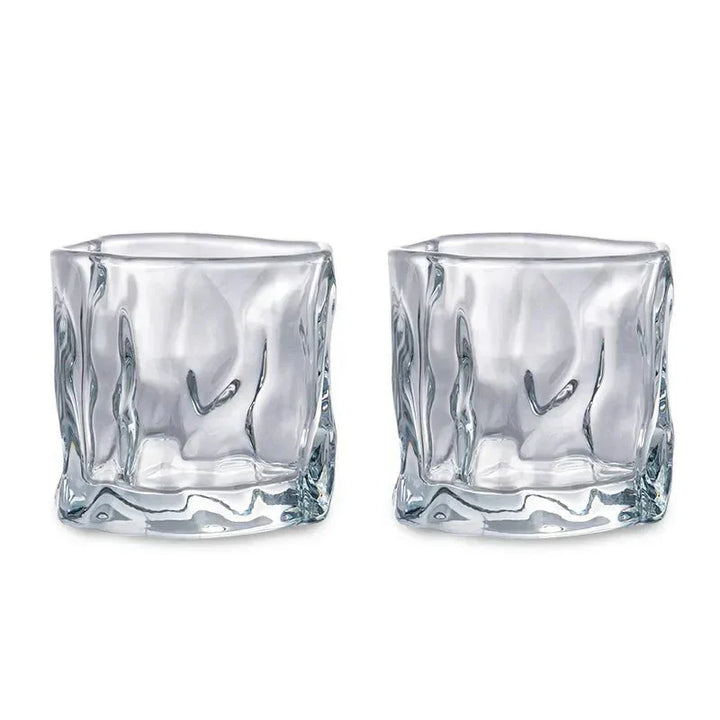 Elegant Glacier Ripple Whisky Glass - Perfect for Any Occasion-Orizon Depot