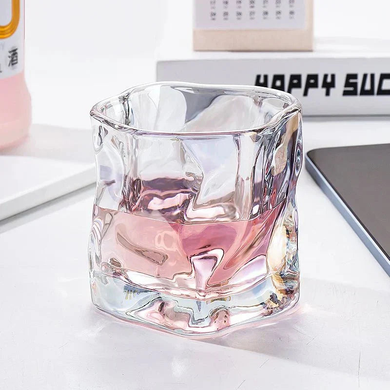 Elegant Glacier Ripple Whisky Glass - Perfect for Any Occasion-Orizon Depot