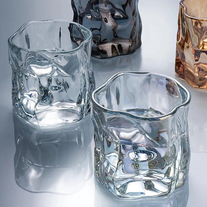 Elegant Glacier Ripple Whisky Glass - Perfect for Any Occasion-Orizon Depot