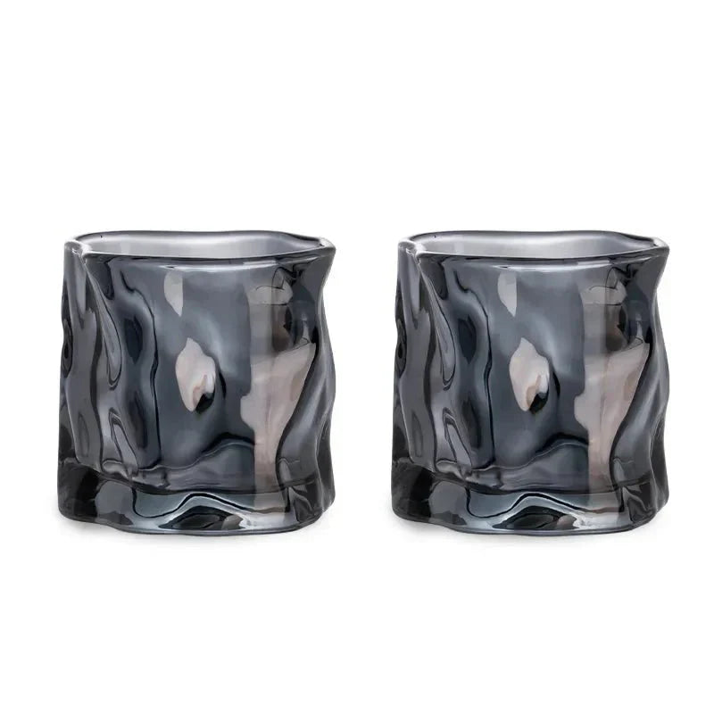 Elegant Glacier Ripple Whisky Glass - Perfect for Any Occasion-Orizon Depot