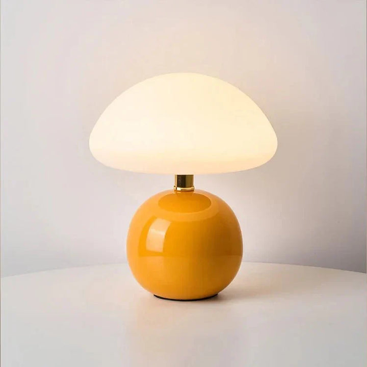 Elegant French Cream Mushroom Table Lamp for Home Decor