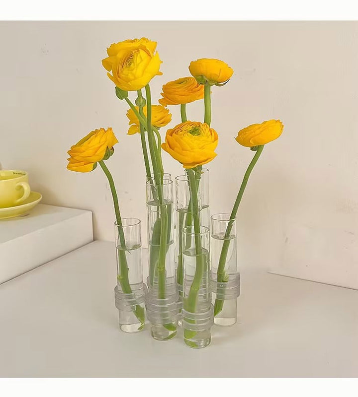 Flexible Flower Vases with Hinges | Modern Glass Tube Design-Orizon Depot