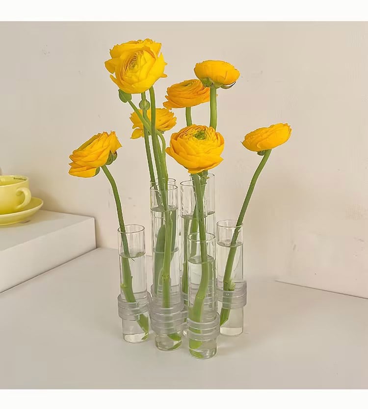 Flexible Flower Vases with Hinges | Modern Glass Tube Design-Orizon Depot