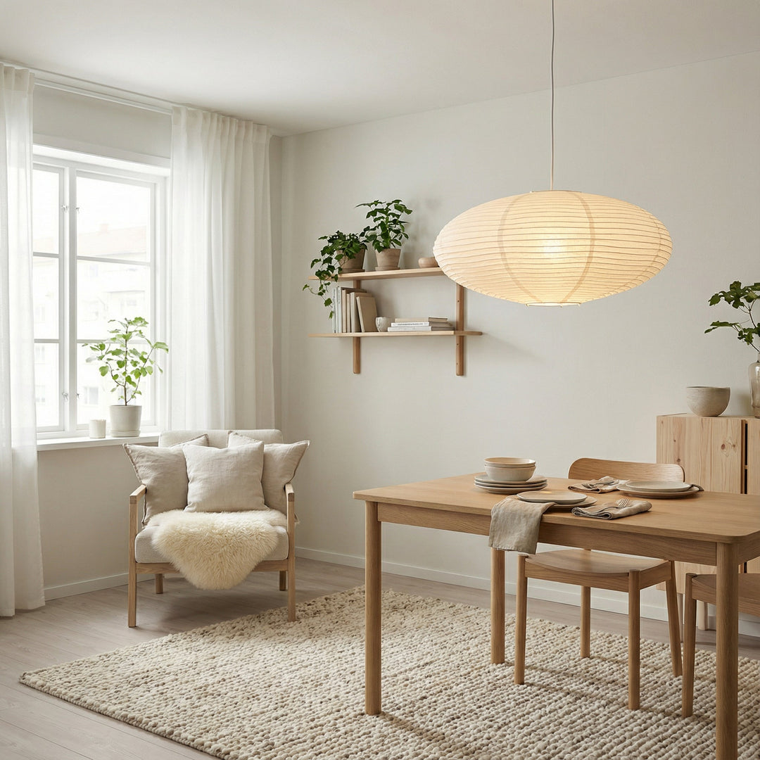 Japanese Wabi-Sabi Paper Pendant Lamp-Orizon Depot