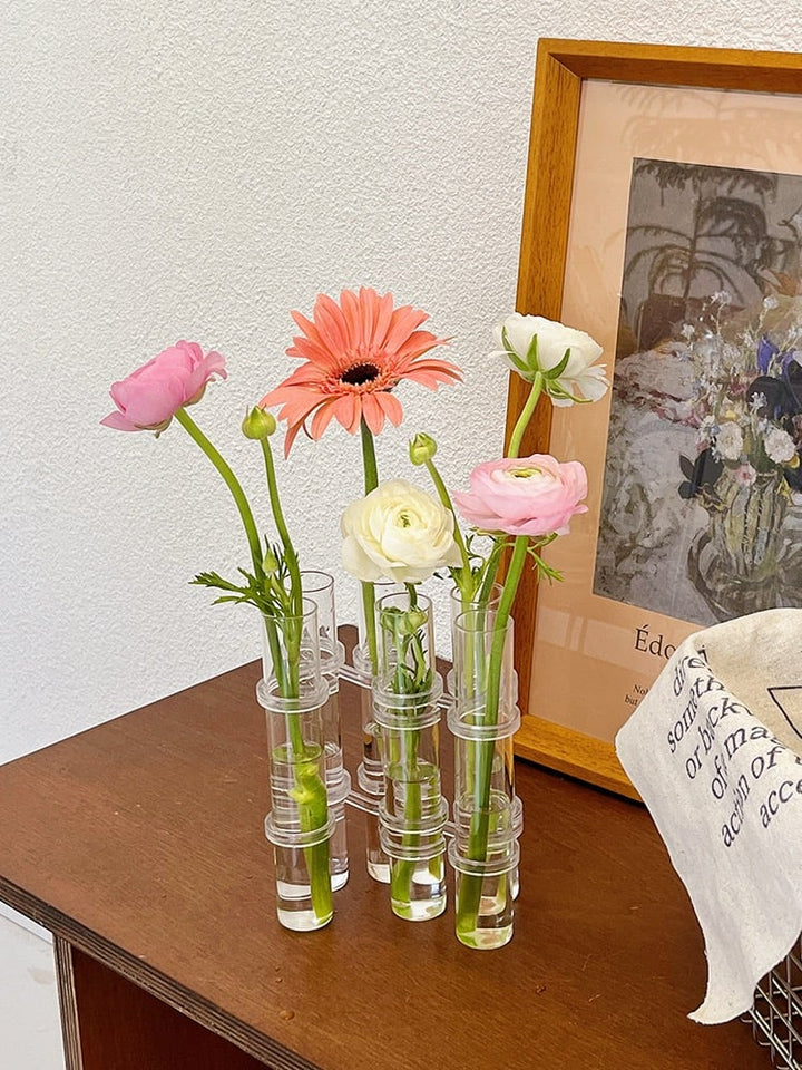 Flexible Flower Vases with Hinges | Modern Glass Tube Design-Orizon Depot
