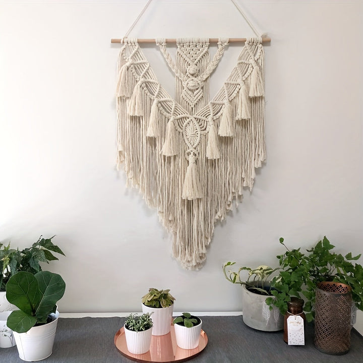 Handcrafted Bohemian Macrame Wall Hanging | Woven Tapestry Decor
