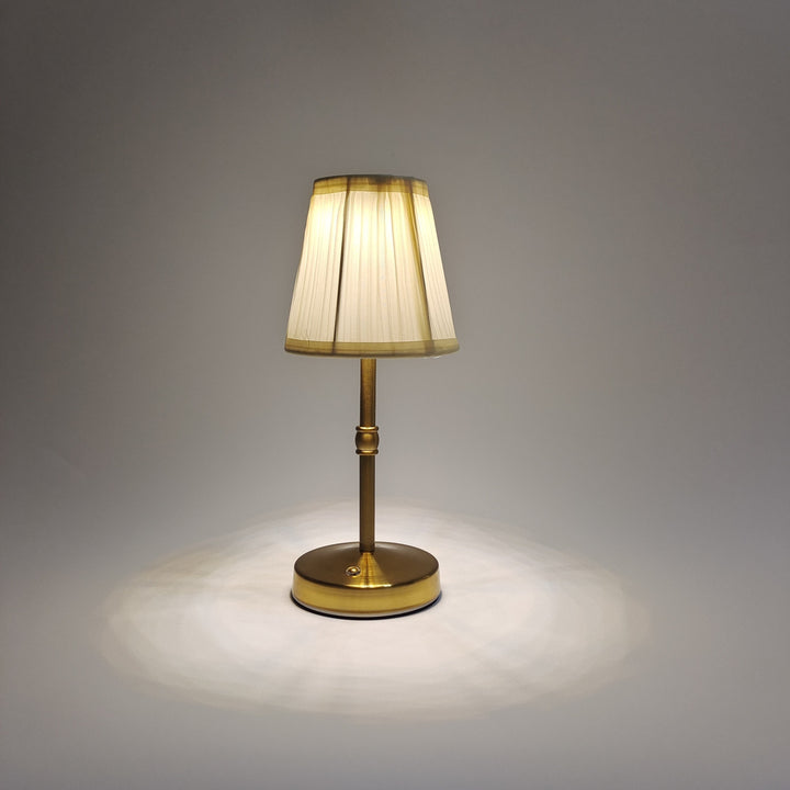 Cordless Antique Brass Table Lamp | Rechargeable Touch LED Lighting