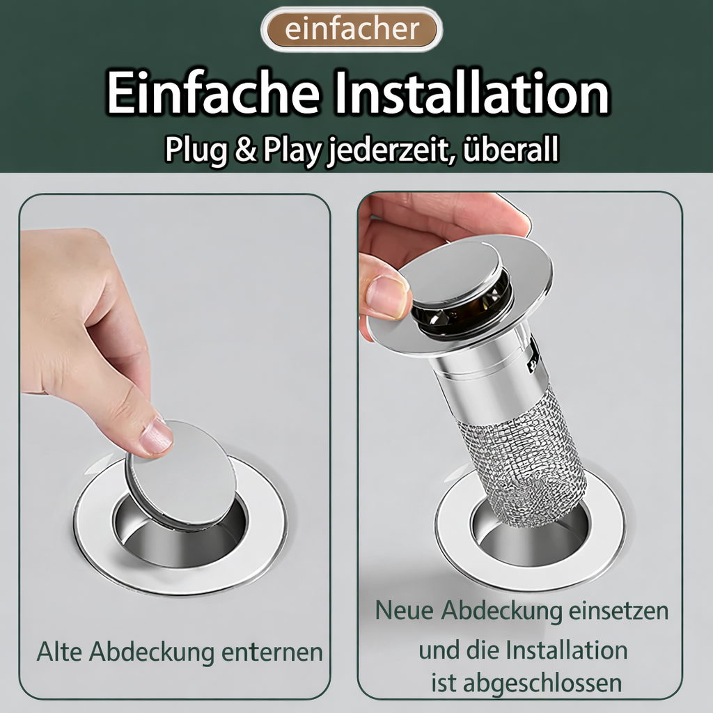 Stainless Steel Sink Drain Plug | Blockage-Resistant Filter
