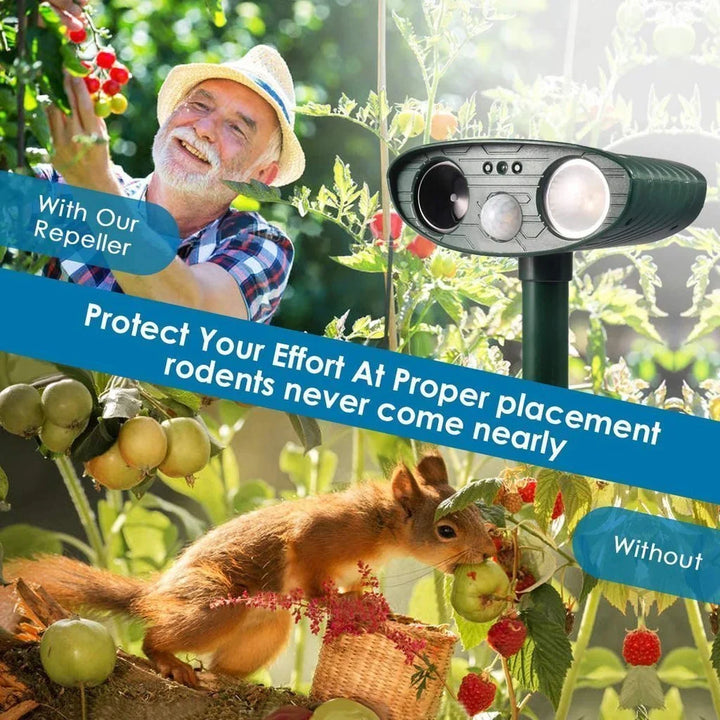 Solar Powered Ultrasonic Deer Repeller - 4 Pack for Quick Results