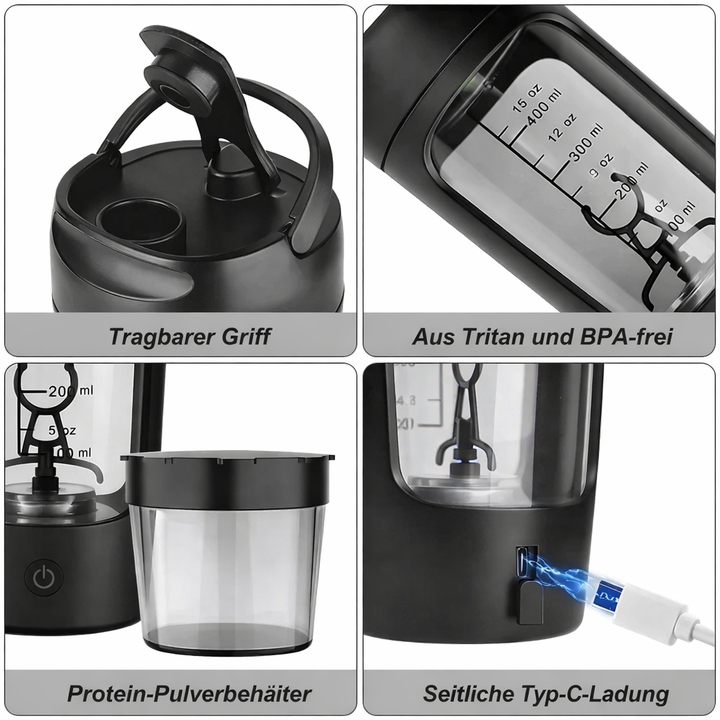 Electric Protein Blender | Self-Stirring Shaker Bottle | USB Mixer